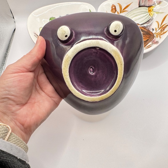 Vintage Mancioli Italian pottery footed bowl with 3 matching small bowls. - Picture 7 of 11